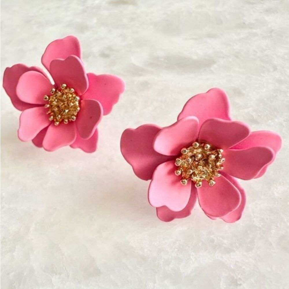Pink Floral Earrings